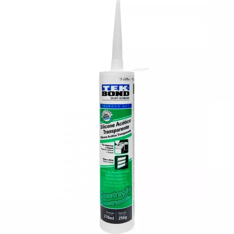 Silicone-Acetico-Transparente-270ml-256g-Tekbond
