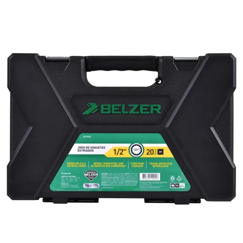 Jogo-Soquetes-Estriados-Cromo-Vanadio-1-2--20-Pcs-Belzer-Sata