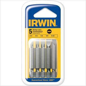 Jogo De Bits Fenda Com 5 Peças Irwin 13781