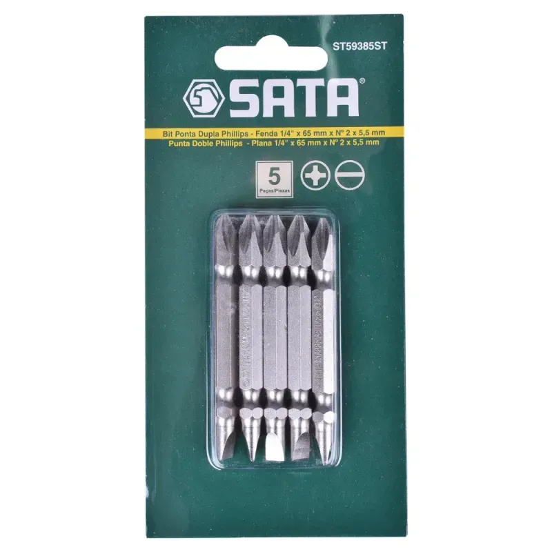 PONTAS-BITS-DUPLA-FENDA-PHILLIPS-CONJUNTO-5-PECAS-SATA-ST59385ST
