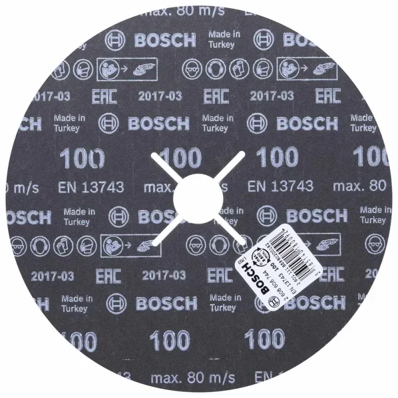 Disco-De-Lixa-Em-Fibra-7---180mm--G100-Azul-Best-For-Metal-Bosch