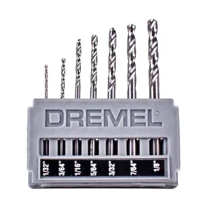 Kit Brocas 0,8 A 3,2 mm de Aço Rápido 628 Dremel - 7 Peças