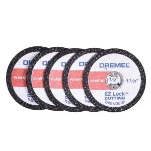 Kit Discos Corte De Plástico 5 Peças 38MM Ez Lock Dremel