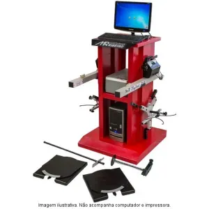 Alinhador Digital Com 2 Cabeças E Rack Vermelho Ribeiro