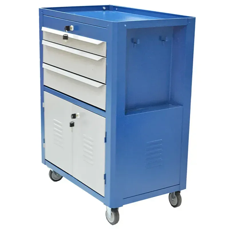Carro-para-Ferramentas-C063-Gavetas-e-2-Portas-Azul-Fercar