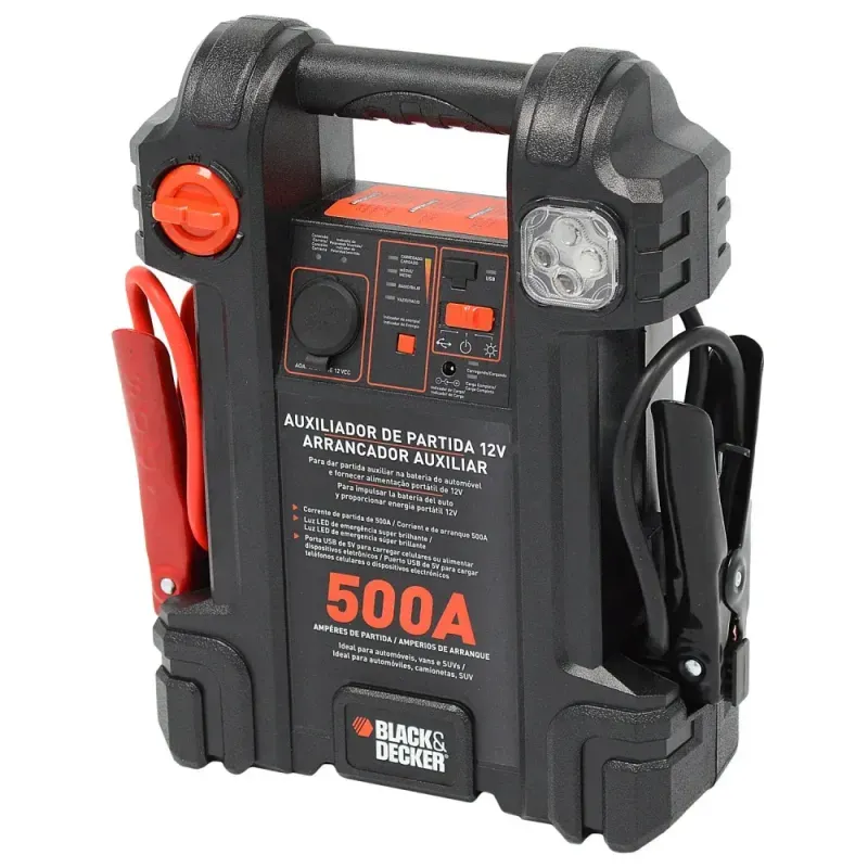 Auxiliar-de-Partida-500A-12V-Bivolt JS500S-Black-Decker