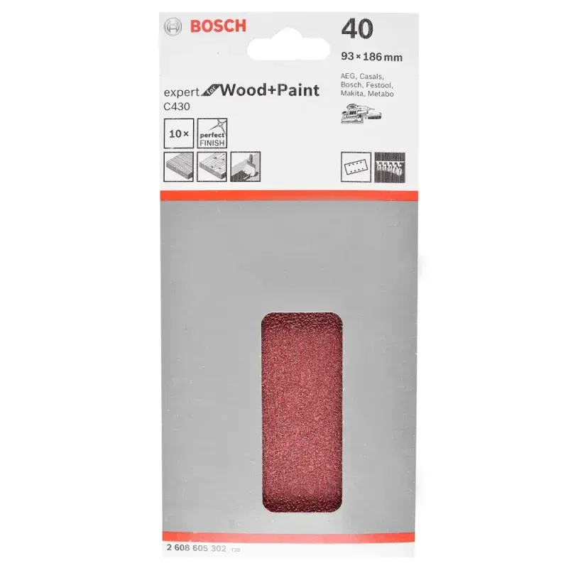 Kit-10-Folhas-de-Lixa-Com-Velcro-93X185mm-P40-Expert-Bosch