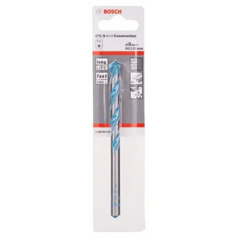 Broca-Multifuncoes-8x120Mm-CYL-9-Multi-Construction-Bosch