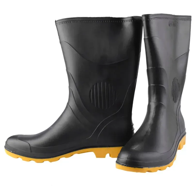 Bota-de-PVC-Preta-Com-Amarela-Nº42-340-Pega-Forte-Grendene