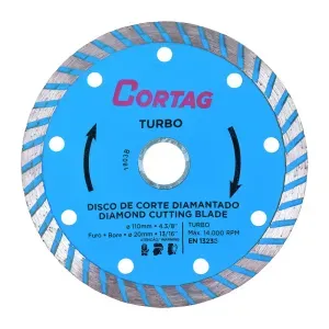 Disco Diamantado Turbo 110mmX20mm Cortag