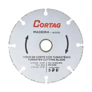 Disco de Corte com Tungstênio 110MMX20MM Cortag