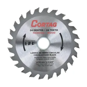 Disco de Serra Circular com Dentes de Metal 110x20mm Cortag