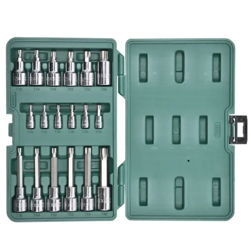 Jogo-de-Soquetes-com-Bits-Torx-18-pecas-1-4--1-2”-Sata