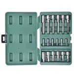Jogo-de-Soquetes-com-Bits-Hexagonais-18-pcs-1-4--e-1-2”-Sata