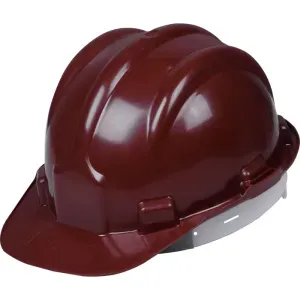 Capacete de Segurança com Carneira e Aba Frontal Marrom Worker