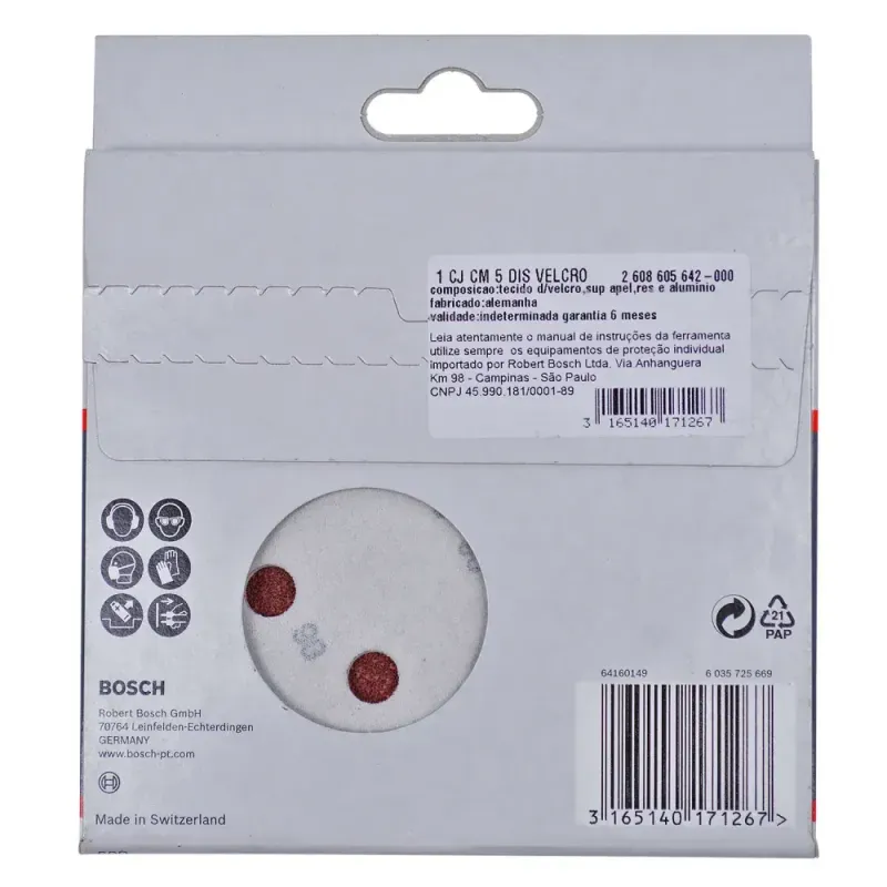 Kit-5-Folhas-de-Lixa-Velcro-5--G80-Expert-Wood-Paint-Bosch