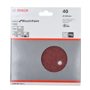 Folha de lixa C430 125mm com 5 Unidades Bosch