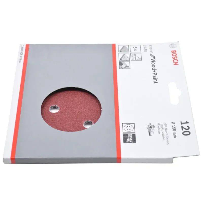 Kit-5-Folhas-de-Lixa-Velcro-6--G120-Expert-Wood-Paint-Bosch
