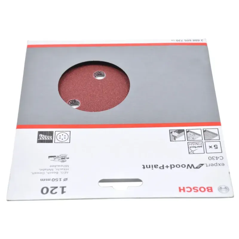 Kit-5-Folhas-de-Lixa-Velcro-6--G120-Expert-Wood-Paint-Bosch