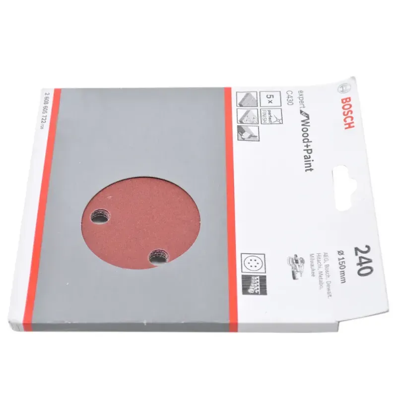Kit-5-Folhas-de-Lixa-Velcro-6--G240-Expert-Wood-Paint-Bosch