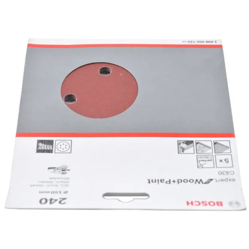 Kit-5-Folhas-de-Lixa-Velcro-6--G240-Expert-Wood-Paint-Bosch