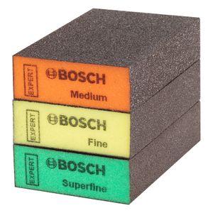 Jogo de Esponja Abrasiva EXPERT S471 69x26x97mm Superfine 3U Bosch