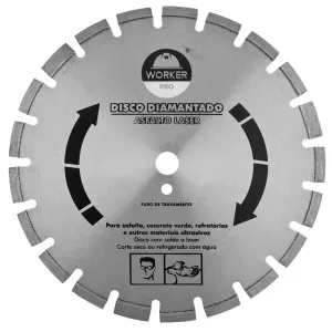 Disco Diamantado 450x3,6x25,4mm Asfalto Worker