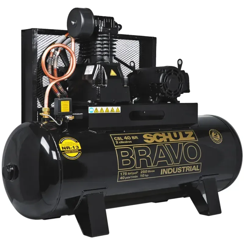 Compressor-de-Ar-40-Pes-250L-BRAVO-CSL-220-380V-Schulz