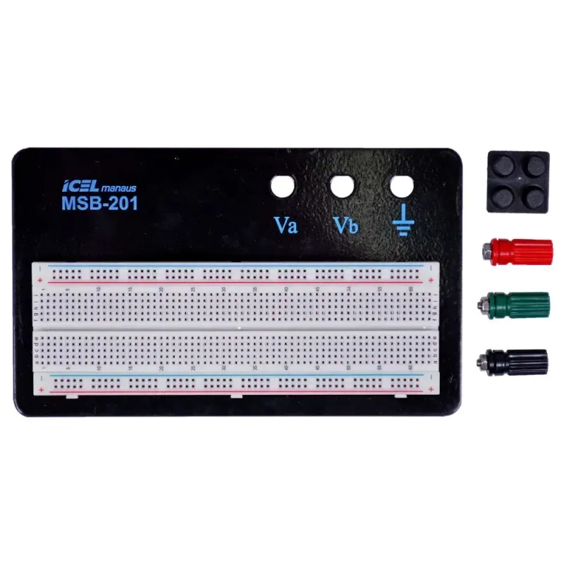 Protoboard-830-Furos-com-Base---3-Bornes-MSB-201-Icel