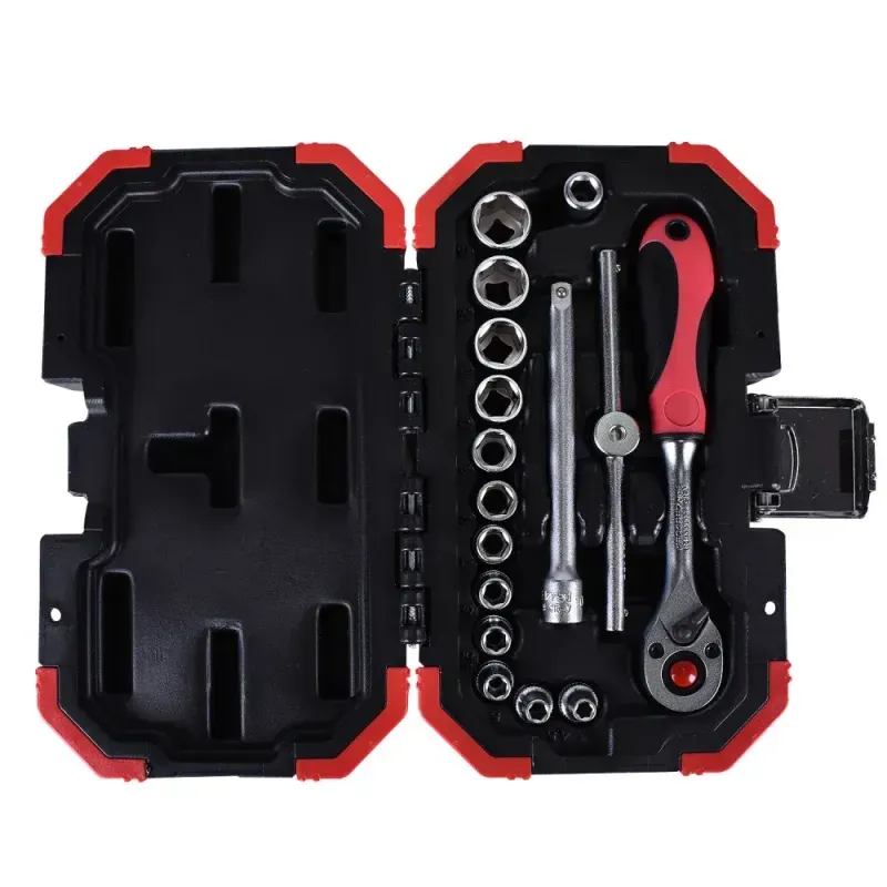 Jogo-de-Soquetes-Sextavados-16-Pecas-R49003016-Gedore-Red