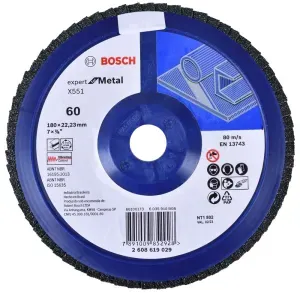 Lixa Disco Flap 180 x 22mm G60 Expert For Metal Bosch