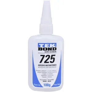 Adesivo Instantâneo 100gr Bico Ante Entupimento 725 Tekbond