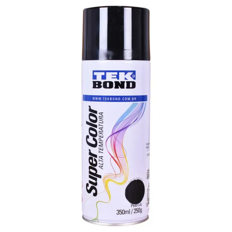 Tinta-Spray-Alta-Temperatura-Preto-Fosco-350ml-Tekbond