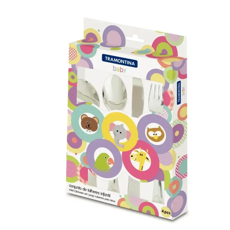 Jogo-de-Talheres-Infantil-Tramontina-em-Aco-Inox-Acabamento-Brilho-com-Desenho-em-Alto-Relevo-4-Pecas-66970010