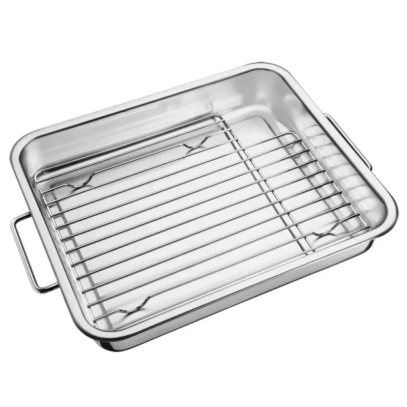 Bandeja-Redonda-Antiderrapante em-Aco-Inox-34X28cm-Tramontina