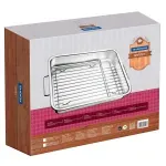 Bandeja-Redonda-Antiderrapante em-Aco-Inox-34X28cm-Tramontina