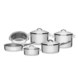 Jogo de Panelas em Aço Inox Fundo Triplo 6 Peças Tramontina