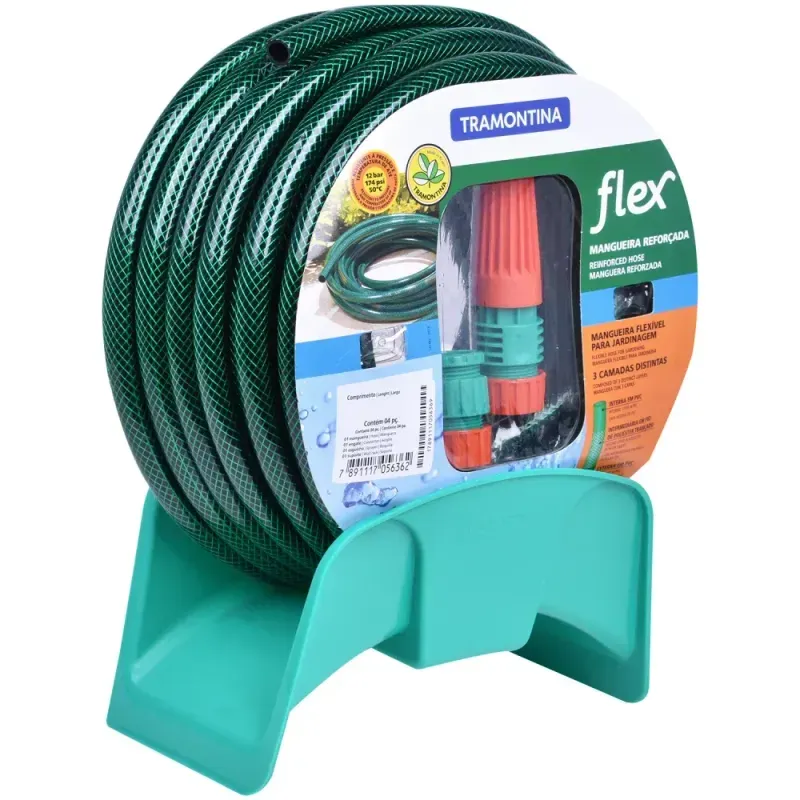 Mangueira-Flex-em-PVC-Verde-20m-Com-Suporte-Mural-Tramontina