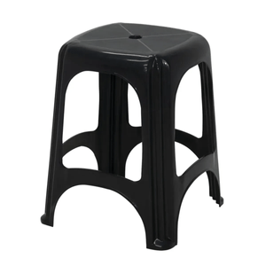 Banqueta de Plástico Niterói Preta 100Kg Tramontina