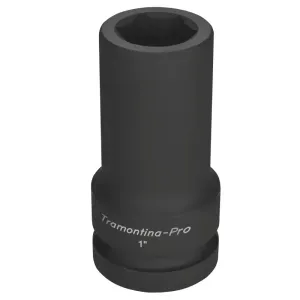 Soquete de impacto sextavado longo em aço cromo molibdênio 27 mm - Encaixe 1' Tramontina 44932027