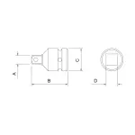 Adaptador-para-soquetes-de-impacto---Encaixe-1--F-x-3-4--M-Tramontina-44930102