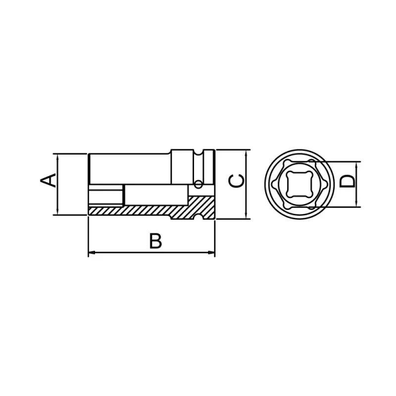 Soquete-de-impacto-sextavado-longo-em-aco-cromo-molibdenio-50-mm---Encaixe-3-4--Tramontina-44893150