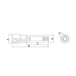 Soquete-Longo-em-Aco-Cromo-Vanadio-Ponta-Multidentada-6-mm---Encaixe-1-2--Tramontina-44865106