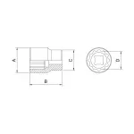 Soquete-Estriado-em-Aco-Cromo-Vanadio-55-mm---Encaixe-3-4--Tramontina-44853155