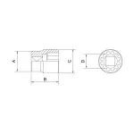 Soquete-Techdrive-em-Aco-Cromo-Vanadio-9-mm---Encaixe-1-2--Tramontina-44850109