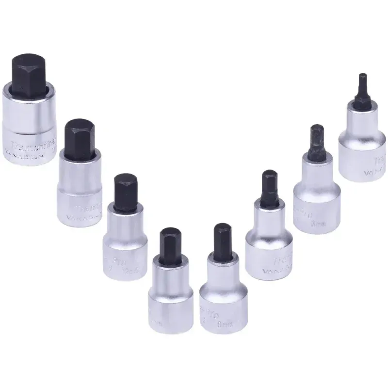 Jogo de Soquetes 1/2" Ponta Hexagonal - 8 peças Tramontina 44845508