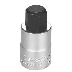 Soquete em Aço Cromo Vanádio Ponta Hexagonal 17 mm - Encaixe 1/2" Tramontina 44845117