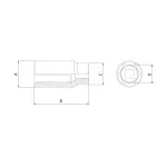Soquete-Sextavado-Longo-em-Aco-Cromo-Vanadio-17-mm---Encaixe-1-2--Tramontina-44802117