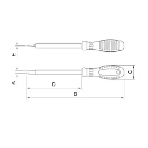 Chave de fenda isolada IEC 60900 ponta chata 8x200 mm Tramontina 44315043