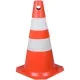 Cone para Sinalização em PVC 50cm Laranja e Branco Worker